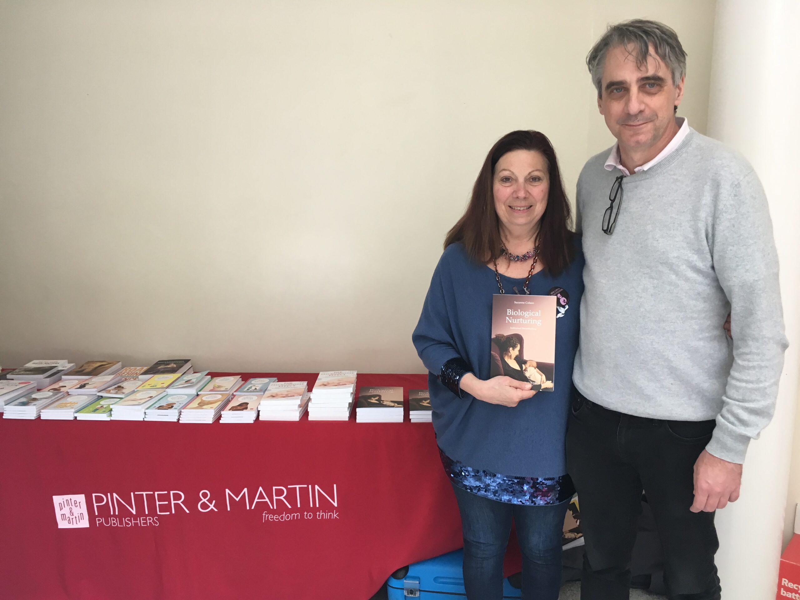 Suzanne Colson with publisher Martin Pinter